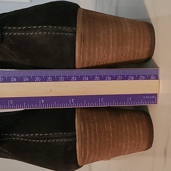 Dolce Vita Jones Dark Gray Suede Leather Chelsea Western Ankle Booties Wmn 9.5 - Picture 8 of 16